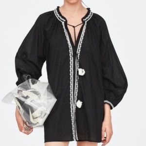 Zara trf Collection Embroidered Top